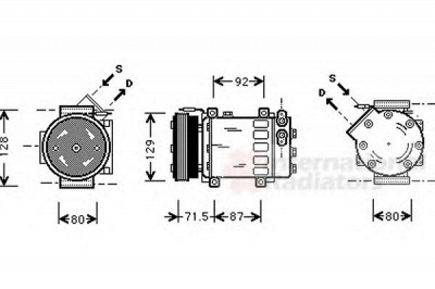 VAN WEZEL 4300k281 -  Компрессор, кондиционер